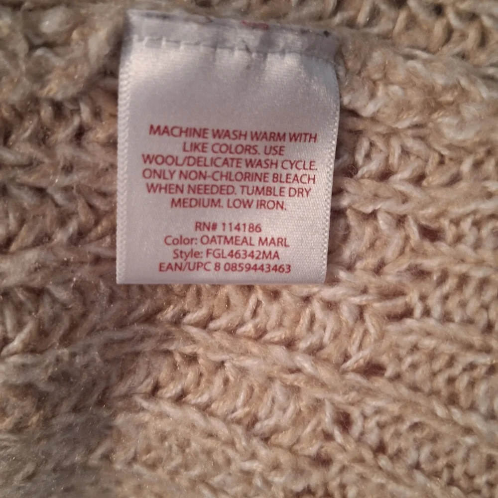Faded Glory Mid-thigh Cardigan, Shawl Collar, 5 Buttons, Belted, Pockets! - Picture 7 of 7